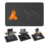 UBeesize Tapis Barbecue Sol, 132 x 193 cm Tapis Barbecue Revêtement en Silicone Double Face Tapis de Cheminée Imperméable y Duradero, Tapis Barbecue Sol Exterieur, Tapis de Protection de Sol