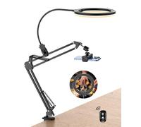 UBeesize Trépied annulaire de 10" pour téléphone portable avec tube flexible et anneau lumineux pour YouTube, TikTok, Live Stream, cuisine