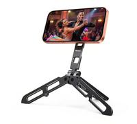 UBeesize Trépied magnétique pour téléphone MagSafe, trépied de poche pliable compatible avec iPhone 16 15 14 13 12 Pro Max, 20 aimants puissants N52, mini trépied avec griffe froide et vis de 6,35 mm