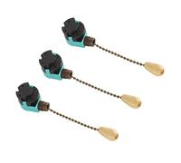 UBEF Interrupteur à Tirette Plafonnier Interrupteur à Tirette 4 Fils 250v 125v Résistant à la Chaleur Joint Fort pour Applique Murale (Bronze)