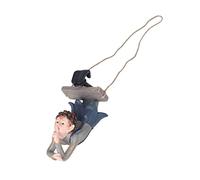 UBEF Statue d'elfe Ornement d'arbre Maison Résine Balançoire Figurine d'elfe de la Forêt pour Les Cours