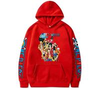 Ubeisy Symish Hommes One Piece Anime Print Pull à Capuche Luffy Chopper Zoro Sweet Fashion Classic Hoodies avec Poche,006red,XXL1