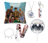 Ubephant Articles Fans de BTS, Cadeaux BTS, Couvercle D'oreiller, Porte-clés, Bracelet, Collier, Ventilateur, Corde Suspendue, 6PCS BTS pour les Enfants et les Fans
