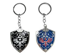 Ubephant Porte-Clés Zelda - 2 Pièces en Métal 11cm, Accessoires de Décoration, Pendentif Animé, Cadeaux pour Enfants et Fans