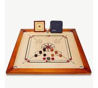 Uber Games Carrom Board Set Officiels Taille 7 kg, 74 cm x 74 cm | Taille Officielle, Zone de Jeu Interne, bois dur de India