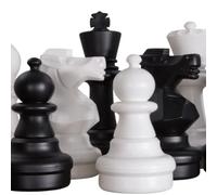 Uber Games Jeu d'échecs de Jardin, 32 pièces PVC traité UV, Roi 30 cm