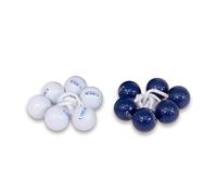 Uber Games Ladder Golf - Lot de 6 balles de golf de rechange - 3 x bleu marine et 3 x blanc - Fabriqué à partir de vraies balles de golf espacées de 30 cm par une corde - Convient pour les familles,
