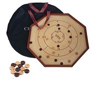 Ubergames Europe Crokinole + Sac - Taille Officielle - Complète, Prêt à jouer