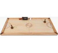 Ubergames - Hockey sur table - ECO Bois de manguier - Hockey glissant Made in India - avec poudre et disques - complet