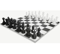 Ubergames - Jeu d'échecs XL Outdoor - Jeu de plateau tactique - Roi 30 cm Haute qualité - Tapis 138x138 cm & Sac inclus