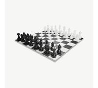 Ubergames Jeux d'échecs de jardin XXXL - Figurines d'échecs Giga jusqu'à 30 cm - Imperméable et résistant aux UV (figurines d'échecs + sol)