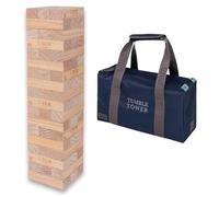 Ubergames Tour mobile géante jusqu'à 120 cm + XXL Jumbo Hi-Tower dans sac - 1,2 m (maximum dans le jeu. Jeu de tour en bois de pin massif - blocs de luxe supplémentaires et sac (jusqu'à 120 cm)