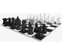 Ubergames - XXXL Giga jeu d'échecs - Jusqu'à 64 cm de haut - Avec tapis en nylon - 262 x 262 cm - Protégé contre les UV
