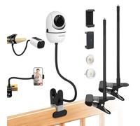 UBERMing 2 Pcs Support de Caméra Flexible pour HelloBaby HB65/HB6558/HB66/HB248/SM935E/SM650, Support Universel pour Eufy Cam 2/2C/2Pro/2C Pro/3/3C/E40/Tapo TP-Link C425 avec 2 Clip de Téléphone