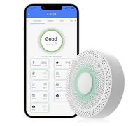 UbiBot 9-in-1 Air Quality Monitor AQS1, PM1/2.5/10, TVOC, CO2/eCO2, Température et humidité, Alertes Multiples, Connexion WiFi/RS485/LAN