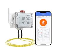 UbiBot détecteur de fuites d'eau WiFi et Ethernet, alertes de fuites et de Gouttes, Surveillance et contrôle des fuites 24/7, Affichage de la localisation des fuites en Temps réel