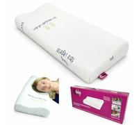 Ubio Oreiller Cervical mémoire de Forme Ergonomique 70 cm, Oreiller orthopédique Anti-acariens, Soutien Nuque, Housse Bambou Respirante, soulage douleurs cervicales, fabriqué en Europe