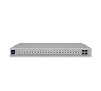 Ubiquiti 230 Gbps, (24) 60W PoE++ (Pair A 1, 2+; 3, 6-) (Pair B 4, 5+; 7, 8-), 56W, 22x 2.5/1GbE, 100/10 MbE RJ45, 2x 10/5/2.5/1 GbE, 100 MbE RJ45, 4 x 10/1G SFP+, SGCC steel, 442,4 x 400 x 44 mm