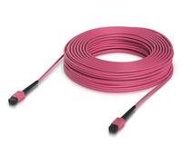 Ubiquiti Câble Fibre Optique OM4 Multimode, MPO-12 UPC Type B, Rose, 30 m - Pour Applications 100G