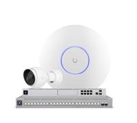 Ubiquiti Kit Réseau Pro - UDM-Pro, Switch L3 24 Ports PoE++ 400W, 4× U7-Pro WiFi 7 Tri-Bande, 2× Caméras 2K G5 Bullet - Couverture WiFi Entreprise & sécurité Essentielle