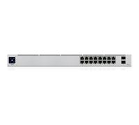 Ubiquiti Switch UniFi 16xRJ45 GBit/2xSFP Managed 8xPoE 42W Gen2 19" Rack-Mountable, Fanless, 1,3" Touchscreen