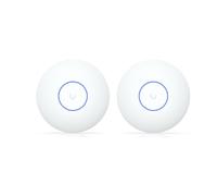 Ubiquiti U7-LITE Lot de 2 points d'accès WiFi 7 double bande 2,4/5 GHz, 2,5 GbE RJ45, PoE+, 4 Stream, couverture 115 m² par unité 200+ Client, montage plafond/mur, blanc