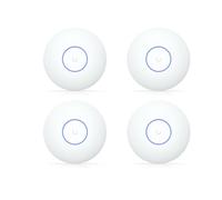 Ubiquiti U7-LITE Lot de 4 points d'accès WiFi 7 double bande 2,4/5 GHz, 2,5 GbE RJ45, PoE+, 4 Stream, couverture 115 m² par unité 200+ Client, montage plafond/mur, blanc