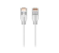 Ubiquiti UACC-Cable-Patch-EL-0.15M-W-24 : Câble Cat6 RJ-45 Mâle/Mâle 0.15m Translucide/Blanc PoE++ (4PPoE) Ø2.5mm (Lot de 24)