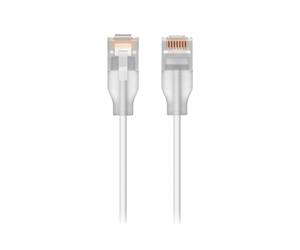 Ubiquiti UACC-Cable-Patch-EL-12M-W Câble réseau Cat6 12m RJ-45 Mâle/Mâle Translucide/Blanc, PoE++ (4PPoE), Ø 2.9mm, 2.5 Gigabit Ethernet