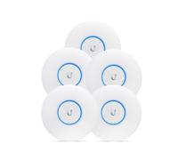 Ubiquiti UAP-AC-PRO-5 Point d'accès WLAN 802.11ac Dual-Band 2.4/5GHz 1300Mbps, 2x RJ45, Antenne 3dBi, WPA2, Blanc, 9W