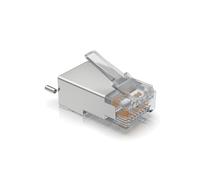 Ubiquiti UISP-Connector-SHD : Connecteurs RJ45 Mâle Argentés, Lot de 100 unités. Connecteurs standard UISP pour déploiements réseaux professionnels.