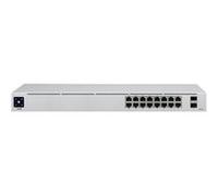Ubiquiti UniFi Switch USW-16-POE - Commutateur - Géré - 16 x 10/100/1000 (8 PoE+) + 2 x Gigabit SFP - Montable sur rack, de bureau - PoE+ (42 W) G