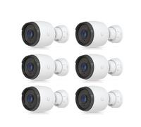 Ubiquiti UVC-G6-BULLET-W 4K 8MP Caméra IP Bundle 6 Pièces - Bullet Extérieur IP66 PoE, Vision nocturne 30 m, AI Personnes et Véhicules, Système de vidéosurveillance professionnel