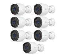 Ubiquiti UVC-G6-BULLET-W Caméra IP 4K 8MP Bundle 7 pièces - Bullet Extérieur IP66 PoE, Vision nocturne 30m, AI Personnes et Véhicules, Système de vidéosurveillance professionnel