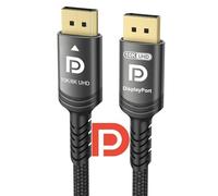 Ubluker 10K 8K 4K Câble DisplayPort 2.1 54Gbps 10M, Certifié Câble DP vers DP 4K 240Hz 165Hz 144Hz 120Hz 10K 8K 60Hz Nylon Tressé UHBR HDCP2.3 FreeSync G-Sync RTX5090 Moniteur Projecteur PC