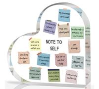 UBLURO Note à la décoration motivante en Acrylique en Forme de cœur pour thérapie de santé mentale - Décorations pour l'école, Le Bureau, la thérapie et la décoration d'art de Bureau