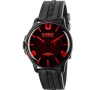 U-Boat Montre à Quartz analogique Darkmoon 44 Red Sapphire IP Black - ÉDITION 2021 8466/B, Sangle, Sangle