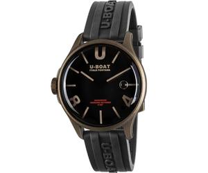 UBOAT Montre analogique pour Homme à Quartz avec Bracelet en Acier Inoxydable mid-39920, Noir