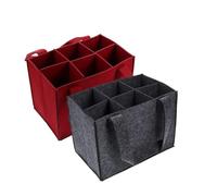 UBOHUZ 1 Set (2PCS) 6 Bottles Christmas with Handle Bag Organizer Handbag Wine Carrier for pour Bière, Champagne