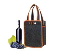 UBOHUZ 2PCS Bottle Bag Carrier Wine Holder for 6 Bottles Compartments with Carry Handle for Travel pour Bière, Champagne
