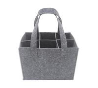 UBOHUZ 2PCS Lightweight Foldable for Travel Wine Bottle Bag with Carry Handle Picnic Tear Resistant Waterproof 6 Compartments BBQ Party pour Bière, Champagne(Gray)