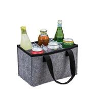 UBOHUZ 2PCS Portable 6 Compartments Wine Bottle Holder Bag with Handle Multi-Purpose Carrier Washable Tote BBQ Party pour Bière, Champagne(9.45x6.30x6.30 in)
