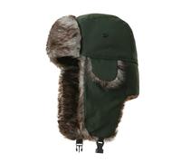 UBOHUZ Bonnet Chaud for Homme, Style Soldat, avec Cache-Oreilles, en Fibre de Polyester, idéal for Le Ski et Froid pour Chasse(Green)
