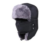 UBOHUZ Bonnet élégant et Chaud for Hommes Femmes, idéal for protéger Les Oreilles du Froid, de la Pluie Neige. Design Coupe-Vent Confortable pour Chasse(Black)