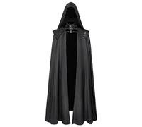 UBOHUZ Capes à capuche d'Halloween for adultes, longues capes, costumes de cosplay, cape la Faucheuse for femmes et hommes Pour Halloween Et NoëL(Black,M)