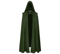 UBOHUZ Capes à capuche d'Halloween for adultes, longues capes, costumes de cosplay, cape la Faucheuse for femmes et hommes Pour Halloween Et NoëL(Green,3XL)
