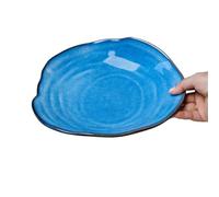 UBOHUZ Ensemble d'assiettes à dessert 2 pièces Creative Palace rétro four micro-ondes plateau de cuisson en céramique assiette costume pour Dessert, Salade(10inch)