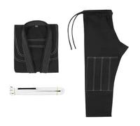 UBOHUZ Jiu Jitsu Gi Costume for hommes BJJ femmes Grappling pré-rétréci évacuant la transpiration lavable en machine léger - avec ceinture Pour Adultes(Black,M4)