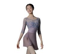 UBOHUZ Justaucorps de danse de ballet for femmes, combinaison de gymnastique une pièce, justaucorps de danse de ballet élégant pour Femme(Purple,S)