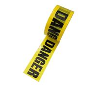 UBOHUZ Lot de 2 rouleaux ruban adhésif d'avertissement danger, 48 mm x 25 m, for la sécurité au travail, autocollant for centre commercial pour Intérieur(Yellow 5)